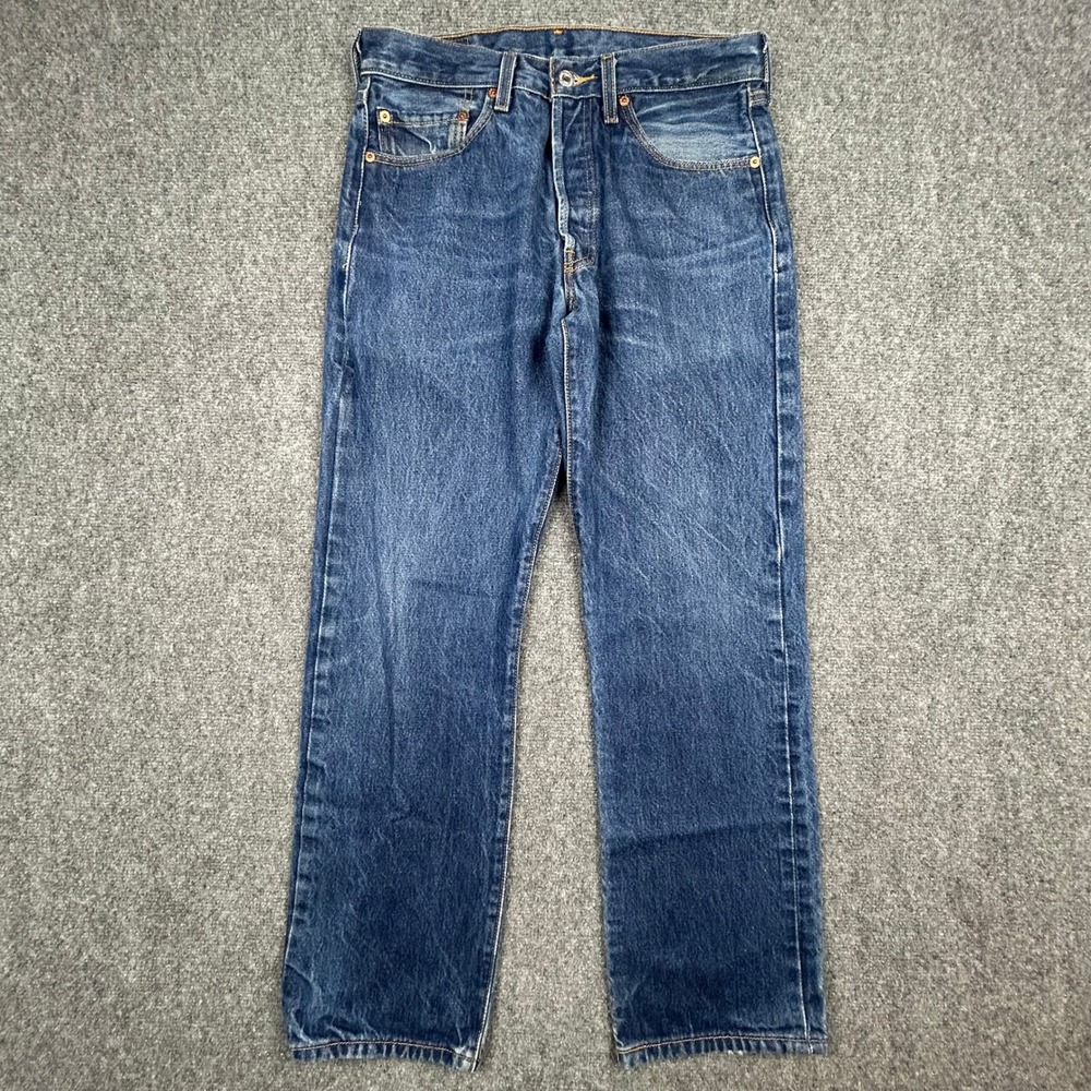 Levi's 501 Original Fit Jeans Men 32x32 Blue Vintage Y2K Straight Leg Button Fly
